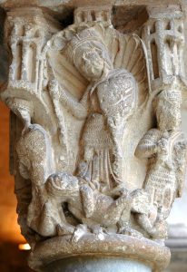 Psicomaquia capitel del Monasterio de Sant Cugat