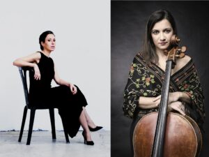 Laia Puig, violoncel·lista, i Alba Ventura, pianista