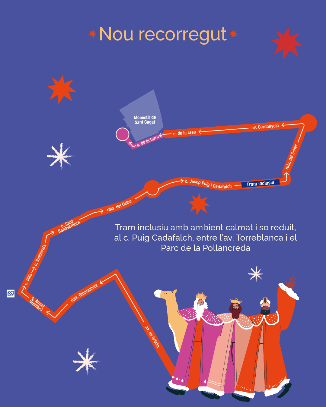 Nuevo recorrido de la cabalgata de reyes 2026