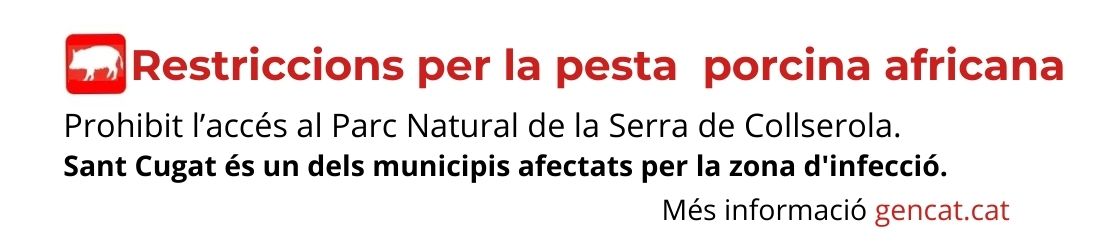 Imatge d'avís de Collserola tancada. Prohibit l'accès al Parc