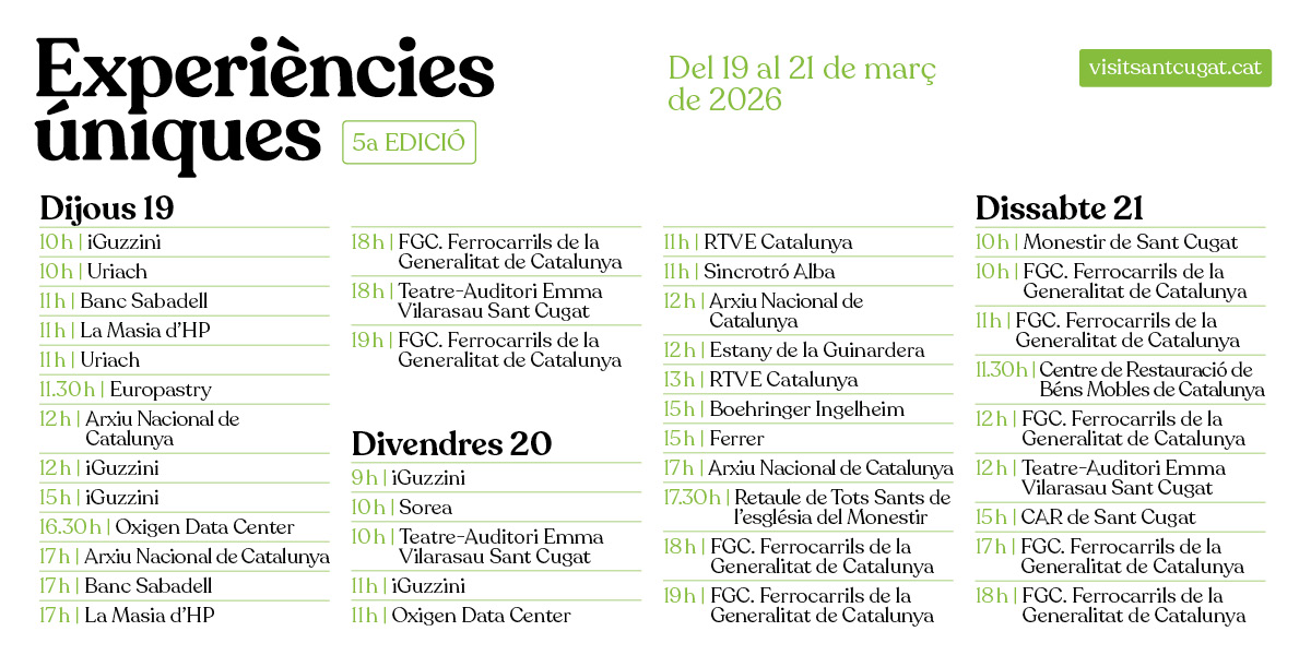 experienciesuniques2026_PROGRAMA_v3 Programa experiències úniques 2026