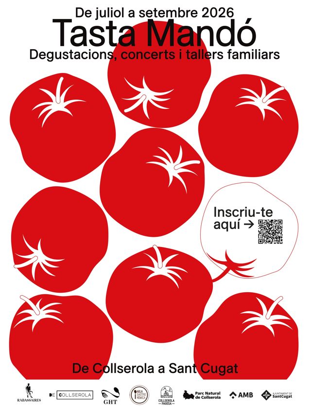 Cartell Tasta Mandó 2026 il·lustració de nou tomàquets