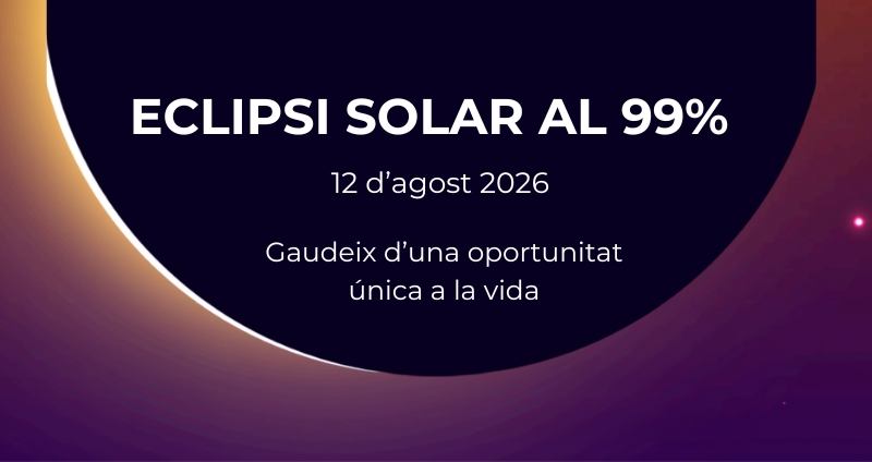 Eclipsi solar el 12 d'agost de 2026. Una oportunitat única. Cartell